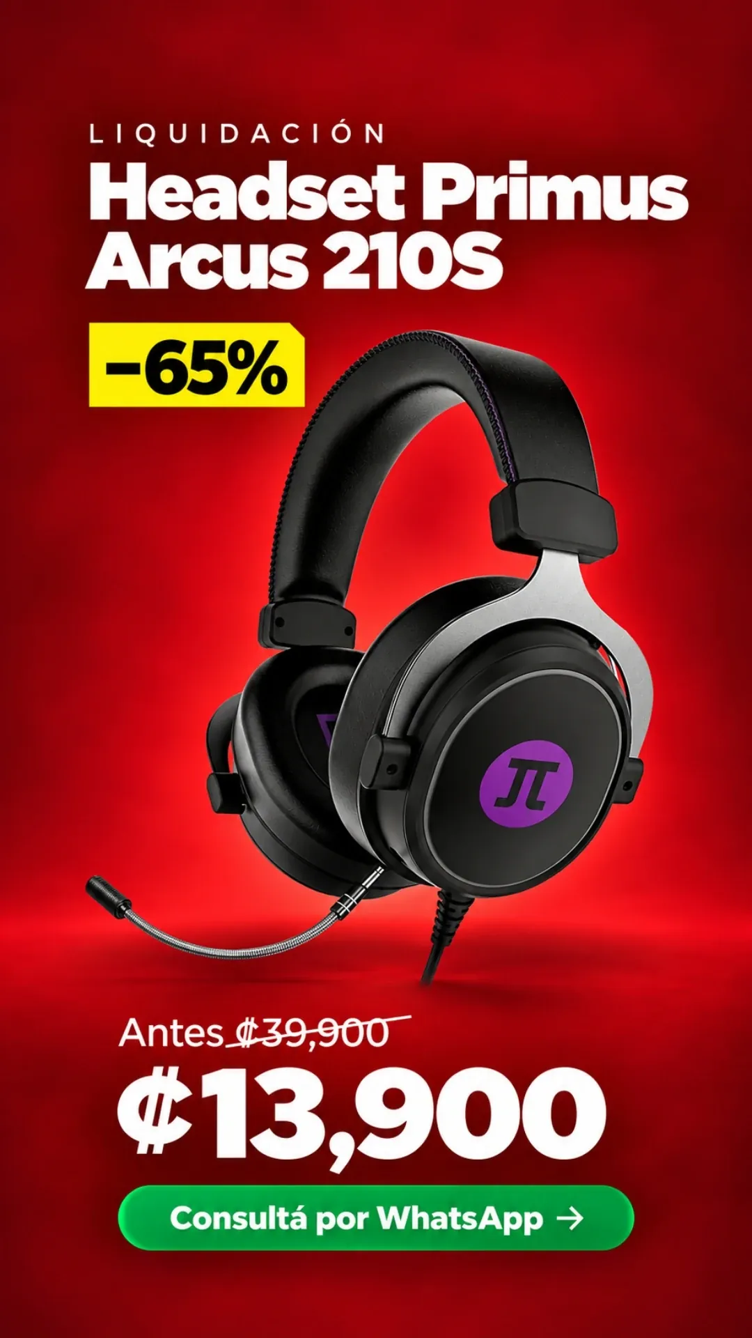 Headset Primus Arcus 210S ₡13,900