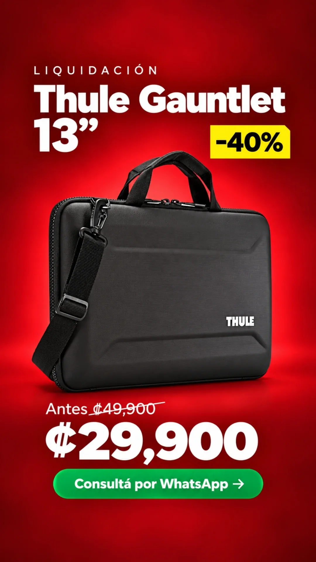 Maletín Thule Gauntlet 13" ₡29,900