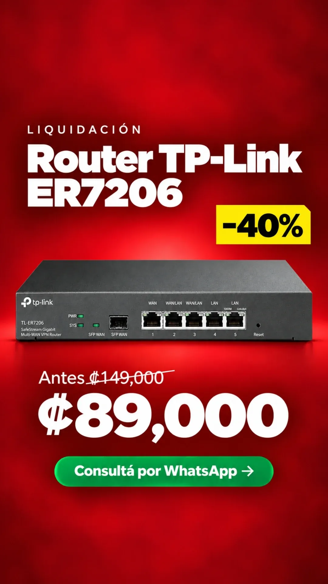 Router TP-Link ER7206 ₡89,000