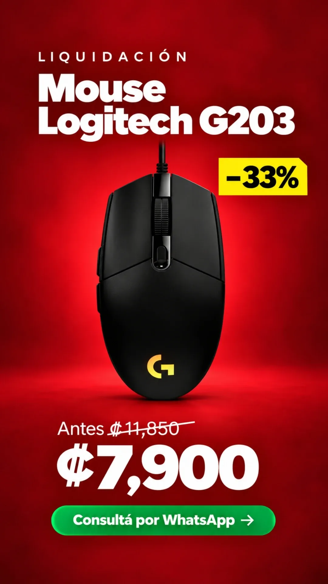 Mouse Logitech G203 ₡7,900