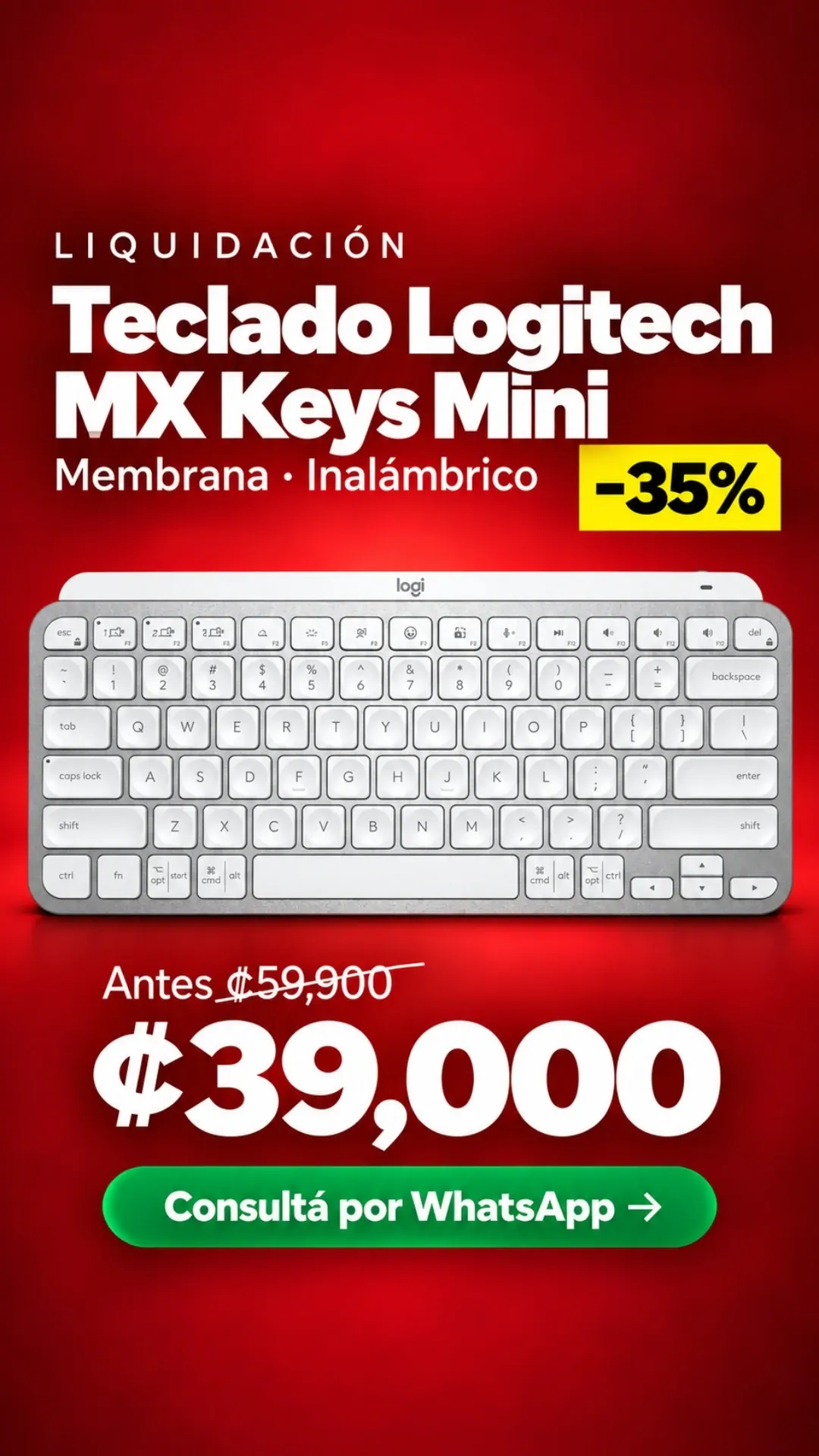 Teclado Logitech MX Keys Mini ₡39,000