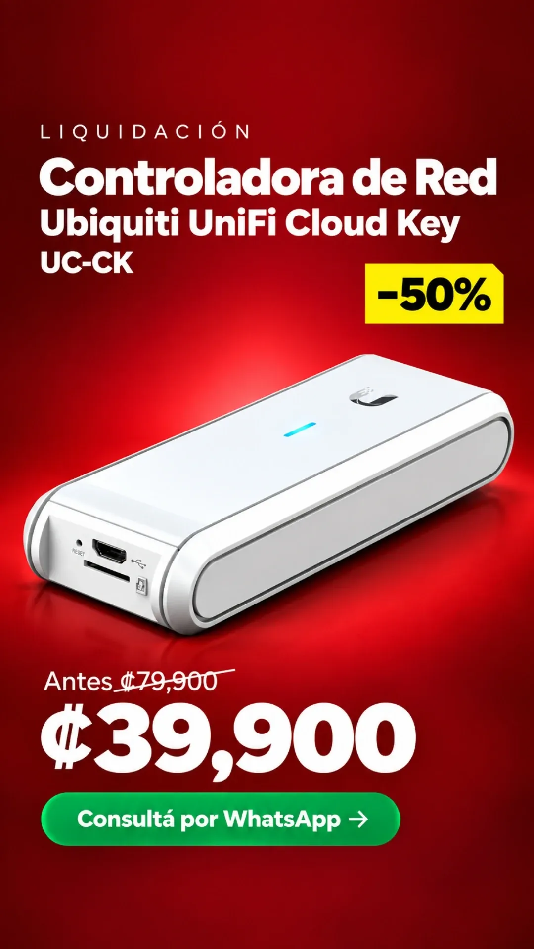 Controladora Ubiquiti UniFi Cloud Key UC-CK ₡39,900