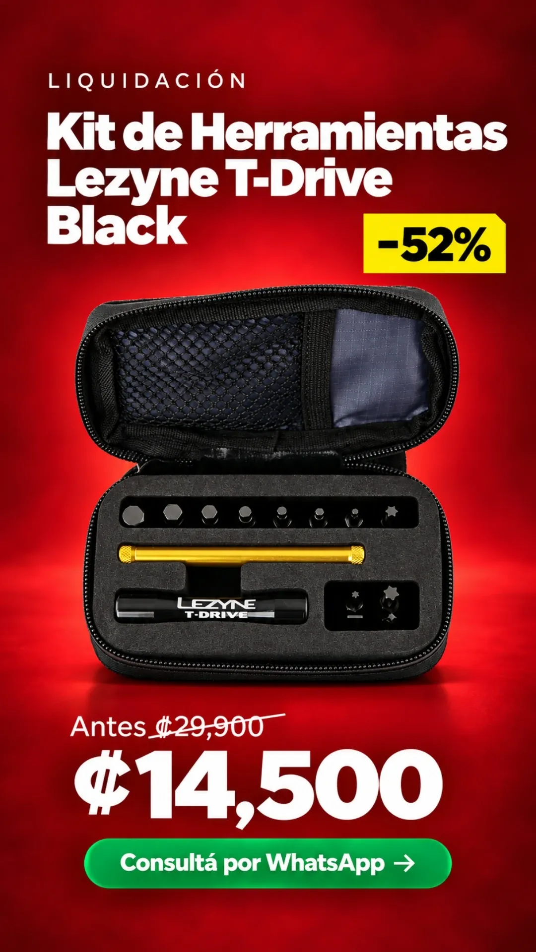 Kit de Herramientas Lezyne T-Drive Black ₡14,500