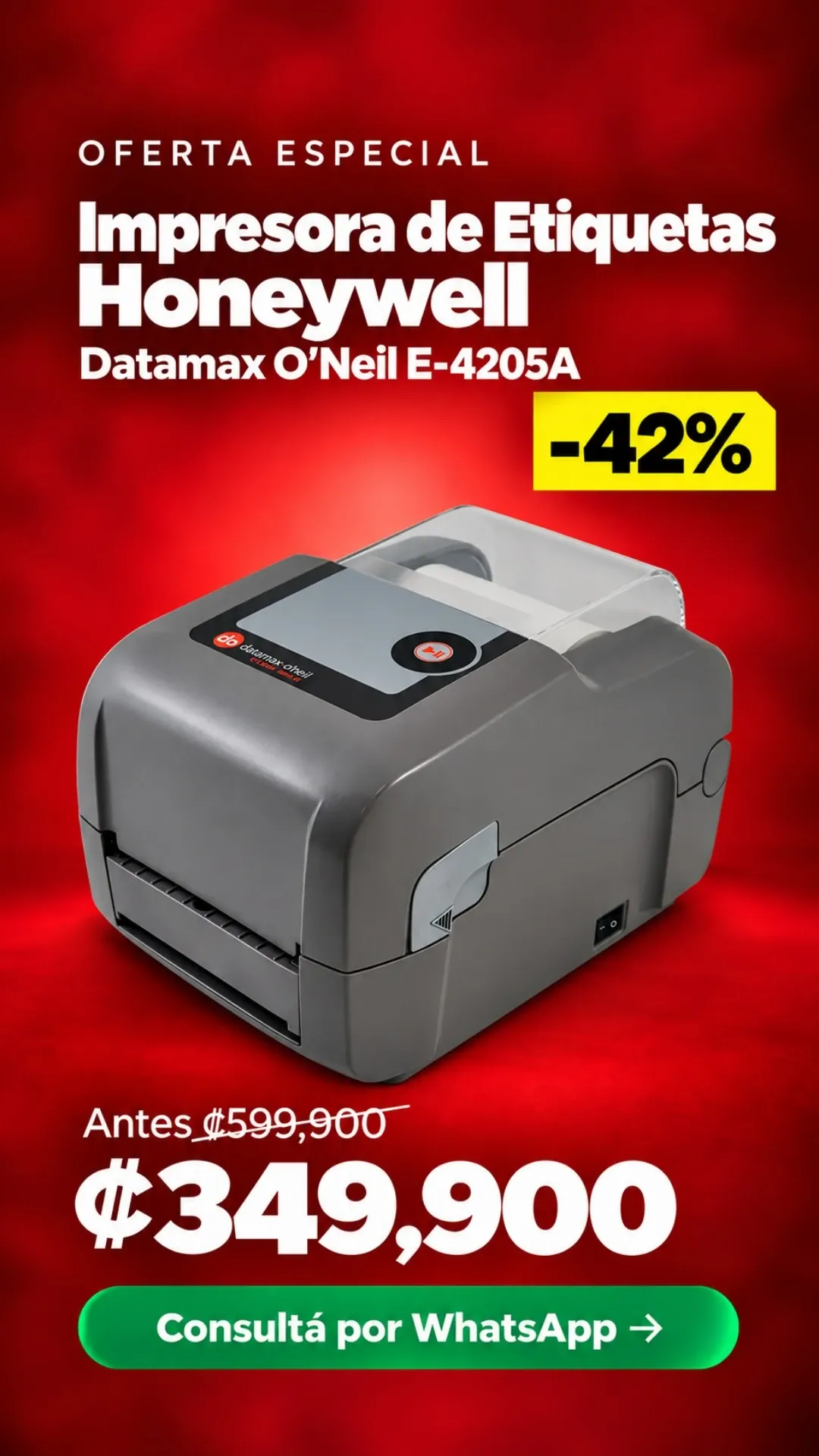 Impresora de Etiquetas Honeywell Datamax O'Neil E-4205A ₡349,900