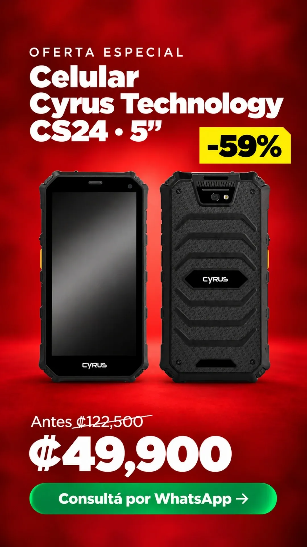 Celular Cyrus Technology CS24 5" ₡49,900