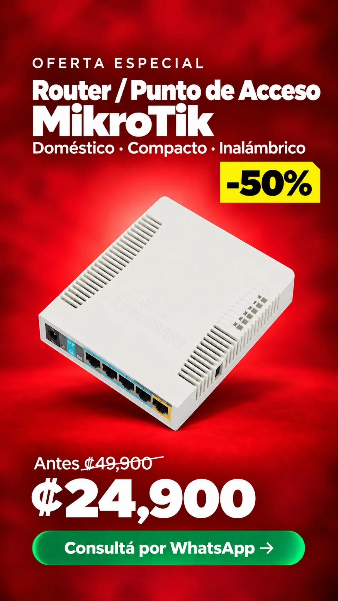 Router / Punto de Acceso MikroTik ₡24,900