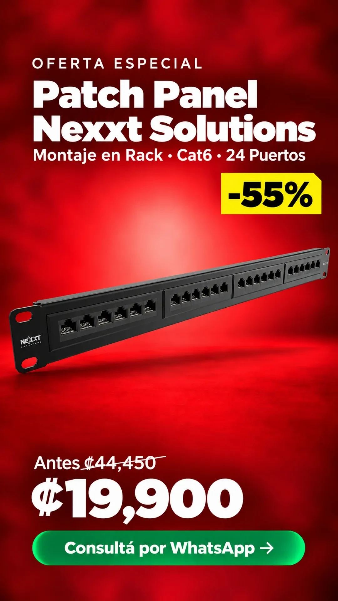 Patch Panel Nexxt Cat6 24 Puertos ₡19,900
