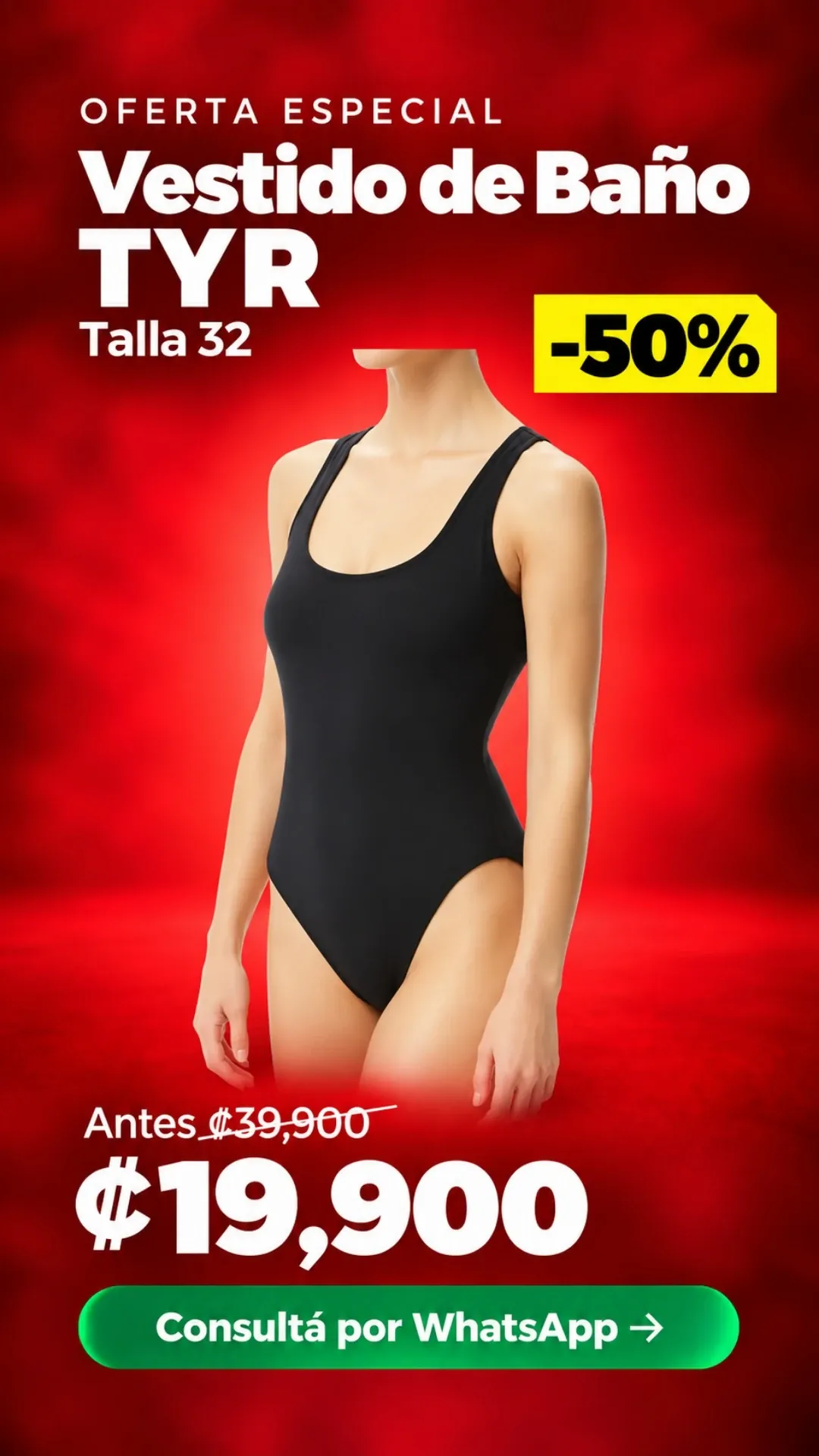 Vestido de Baño TYR Talla 32 ₡19,900
