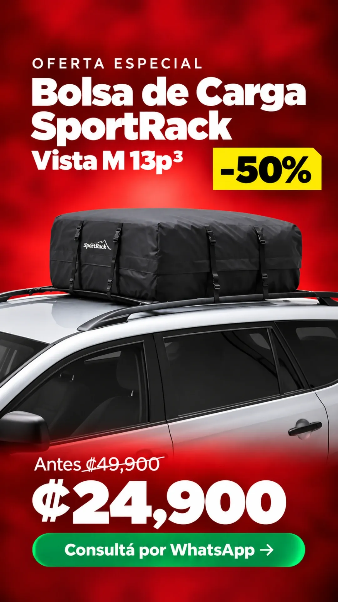 Bolsa de Carga SportRack Vista M 13p³ ₡24,900